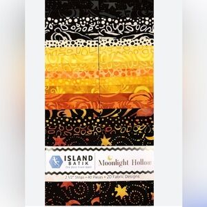 Moonlight Hollow cotton strip set/jelly roll by Island Batik Autumn Fall prints